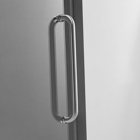 Serene Valley SVSD5002 - 6876BN Big Roller Frameless Sliding Shower Door - Superclear 3/8" Tempered Glass - 304 Stainless Steel Hardware in Brushed Nickel 64" - 68"W x 76"H - Serene Valley