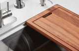 Serene Valley Workstation Kitchen Sink, 36 - inch Double - Bowl Undermount, Cutting Board, Unique Thin Divider and Heavy - Duty Grids UDWG3622R - Serene Valley