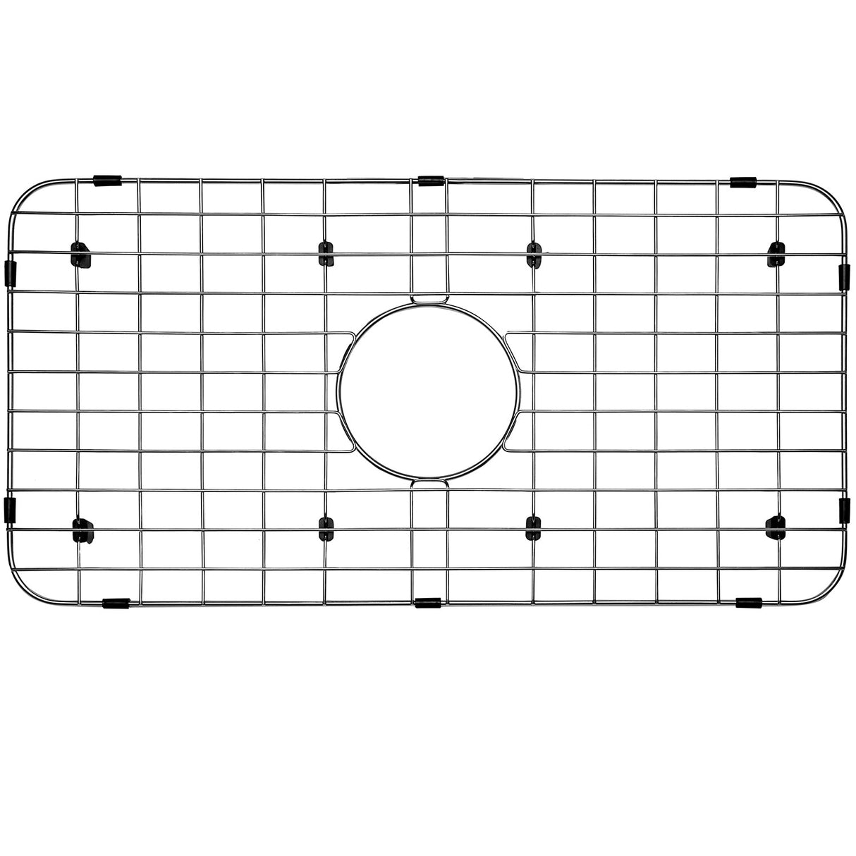 Sink Bottom Grid 24 - 1/8" x 12 - 5/8", Centered Drain with Corner Radius 1 - 1/2" NLW2412C - Serene Valley