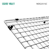 Sink Bottom Grid 24 - 9/16" X 14 - 7/16", Centered Drain with Corner Radius 3/8", Sink Protector NDG2515C - Serene Valley