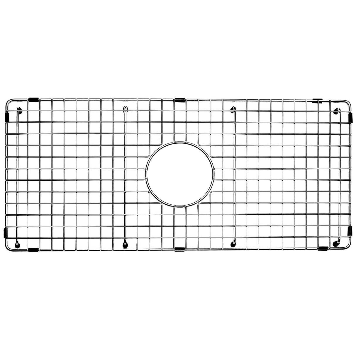 Sink Bottom Grid 27 - 1/4" X 12 - 9/16", Centered Drain with Corner Radius 3/8" NDG2813C - Serene Valley