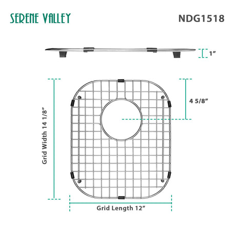 Sink Grid 12 x 14, NDG1518 dim 12" x 14 1/8" - Serene Valley