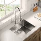 Stainless Steel 25 - in. Single Bowl Drop - in or Undermount Kitchen Sink with Thick Deck and Grid, DS2522R - Serene Valley