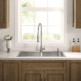 Stainless Steel 36 - in. 50/50 Double Bowl Drop - in or Undermount Kitchen Sink with Thick Deck and Grids, DD3622R - Serene Valley