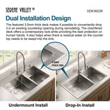 Stainless Steel 36 - in. 60/40 Double Bowl Drop - in or Undermount Kitchen Sink with Thick Deck and Grids, DDK3622R - Serene Valley