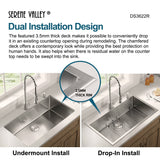 Stainless Steel 36 - in. Single Bowl Drop - in or Undermount Kitchen Sink with Thick Deck and Grid, DS3622R - Serene Valley