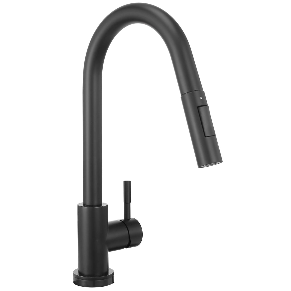 Touch Sensor with Pull - Down Sprayer Kitchen Faucet STK211MB, Single Lever Handle with Deck Plate, Matte Black MB Finish - Serene Valley