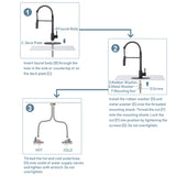 Pull-Out Sprayer Kitchen Faucet SNK310MB, Single Lever Handle, Matte Black MB Finish with cUPC/NSF/CEC Compliant Quality