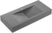 Serene Valley 36" Floating or Countertop Bathroom Sink, V-Shape Drain Design, Solid Surface Material in Matte Gray, SVWS606-36GR