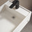 Serene Valley Bathroom Floating Sink, 24" Wall-Mount Sink with Built-in Towel Bar, Solid Surface Material in Matte White SVWS604-24WH