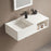 Serene Valley Bathroom Floating Vanity, 32" Wall-Mount Sink with Side Faucet and Storage Space, Solid Surface Material in Matte White, SVWS615-32WH