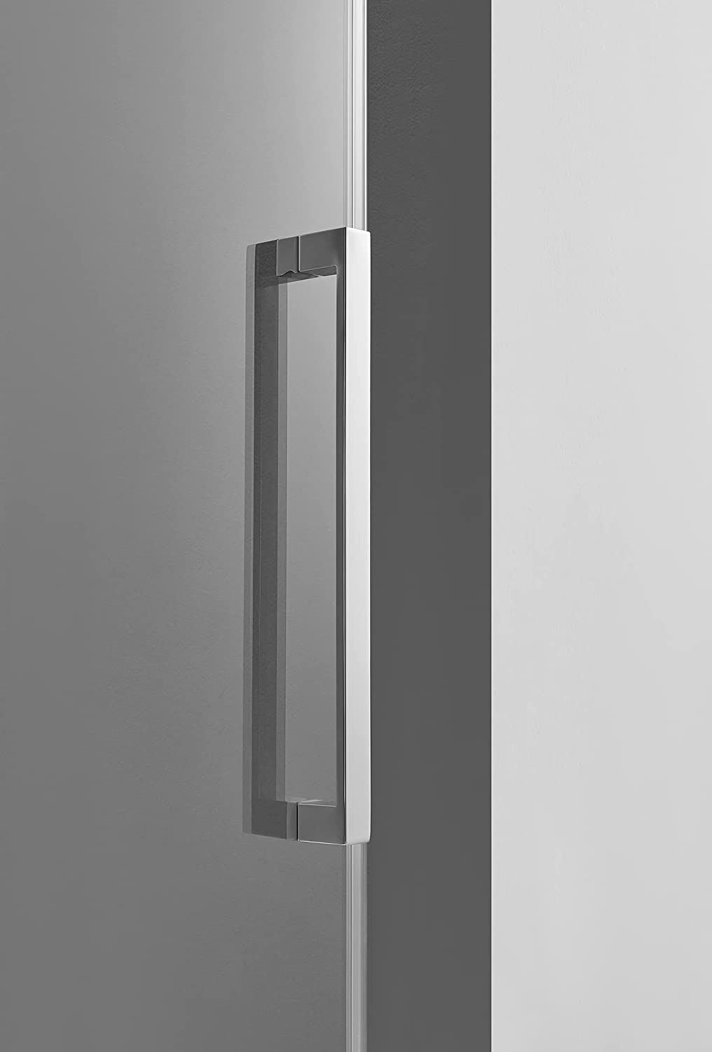 Serene Valley Square Rail Frameless Sliding Shower Door SVSD5003-5674CH, Easy-Clean Coating 3/8" Tempered Glass - 304 Stainless Steel Hardware in Chrome 52"- 56"W x 74"H