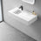 Serene Valley Floating or Countertop Bathroom Sink, Unique Diamond Sink with Hidden Drain, 36" Solid Surface Material in Matte White, SVWS610-36WH