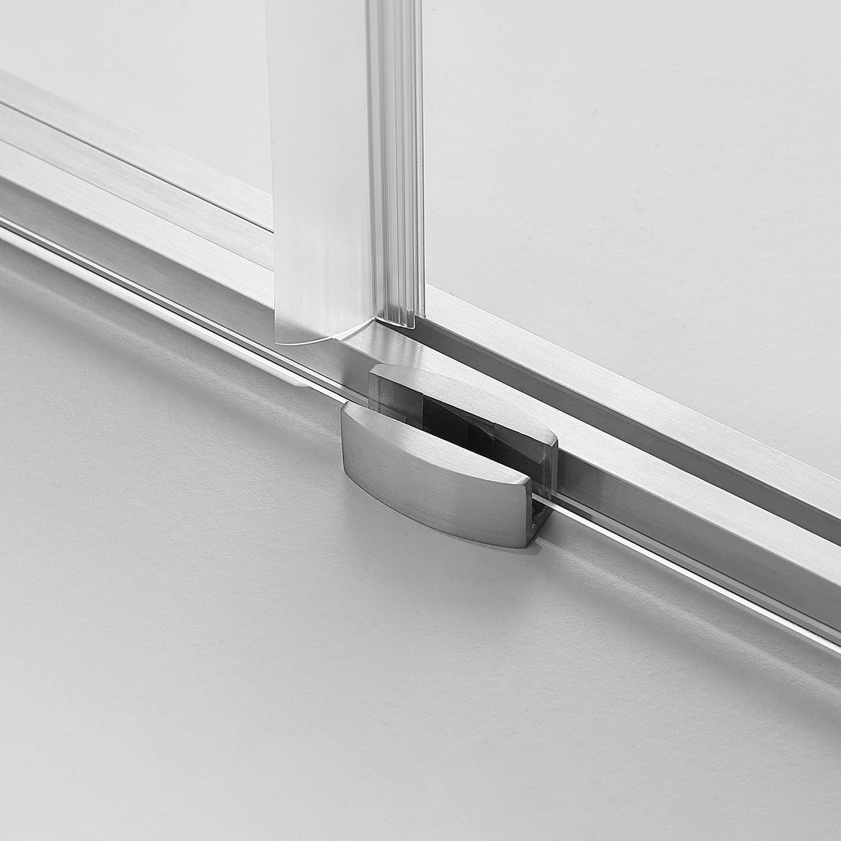 Serene Valley SVSD5002-5676BN Big Roller Frameless Sliding Shower Door - Superclear 3/8" Tempered Glass - 304 Stainless Steel Hardware in Brushed Nickel 52"- 56"W x 76"H