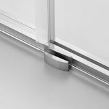 Serene Valley SVSD5002-5676BN Big Roller Frameless Sliding Shower Door - Superclear 3/8" Tempered Glass - 304 Stainless Steel Hardware in Brushed Nickel 52"- 56"W x 76"H