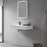 Serene Valley Floating or Countertop Bathroom Sink, Large Square Sink with Hidden Drain, 40" Solid Surface Material in Matte White, SVWS614-40WH