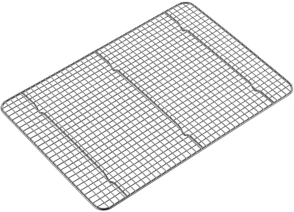 Serene Valley Baking and Cooling Racks, 2 Pieces of 8.5" x 12.5", 304 Grade Stainless Steel Wire Cooking Rack, Oven-Safe Grid for Roasting and Grilling SVBR0913