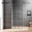 Serene Valley Stand-Alone Shower Screen SVSD5007-3474GM, 3/8" Tempered Glass with Easy-Clean Coating, Premium 304 Stainless Steel Construction with Reversible Installation, Gunmetal Finish