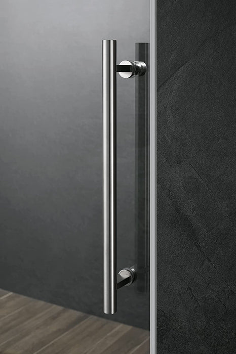 Serene Valley SVSD5001-6066BN Big Roller Frameless Sliding Shower Door - Superclear 3/8" Tempered Glass - 304 Stainless Steel Hardware in Brushed Nickel 56"- 60"W x 66"H