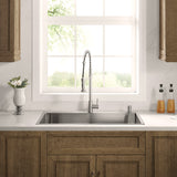 Stainless Steel 36-in. Double Bowl Drop-in or Undermount Kitchen Sink with Thin Divider DDG3622R