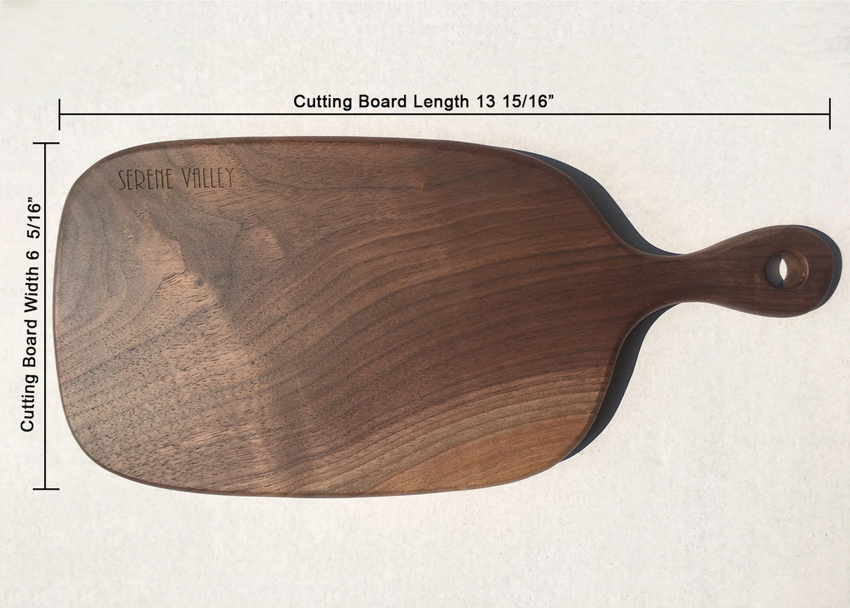 Paddle cutting board and bread board 13 15/16" x 6 5/16" x 3/4", NDA0045