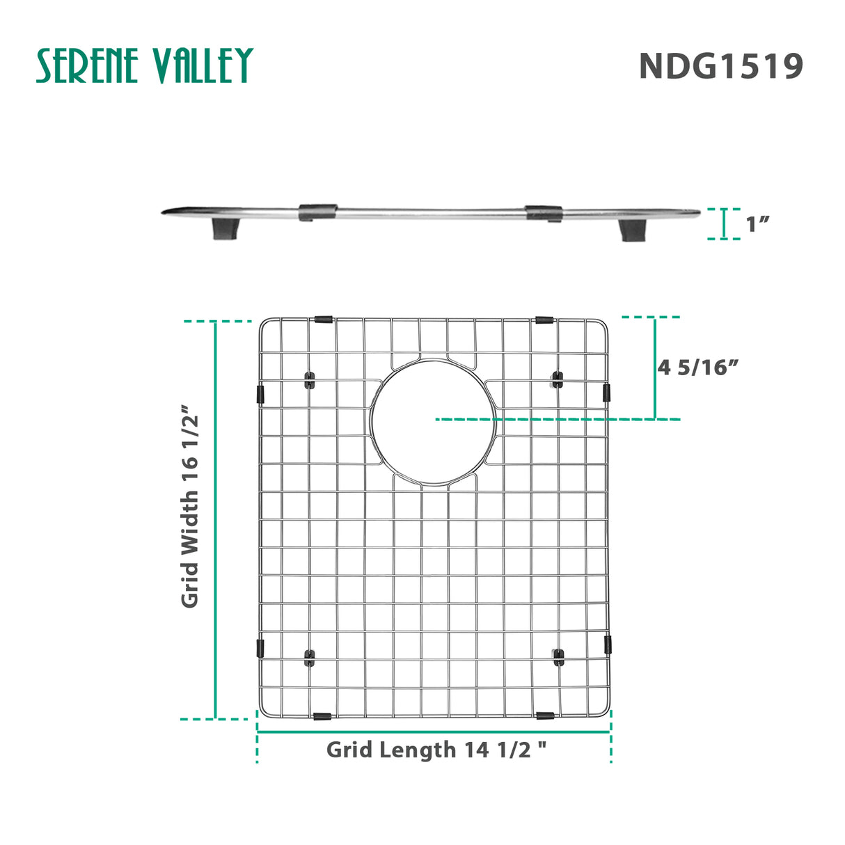 sink grid, NDG1519 dim 14 1/2" x 16 1/2"