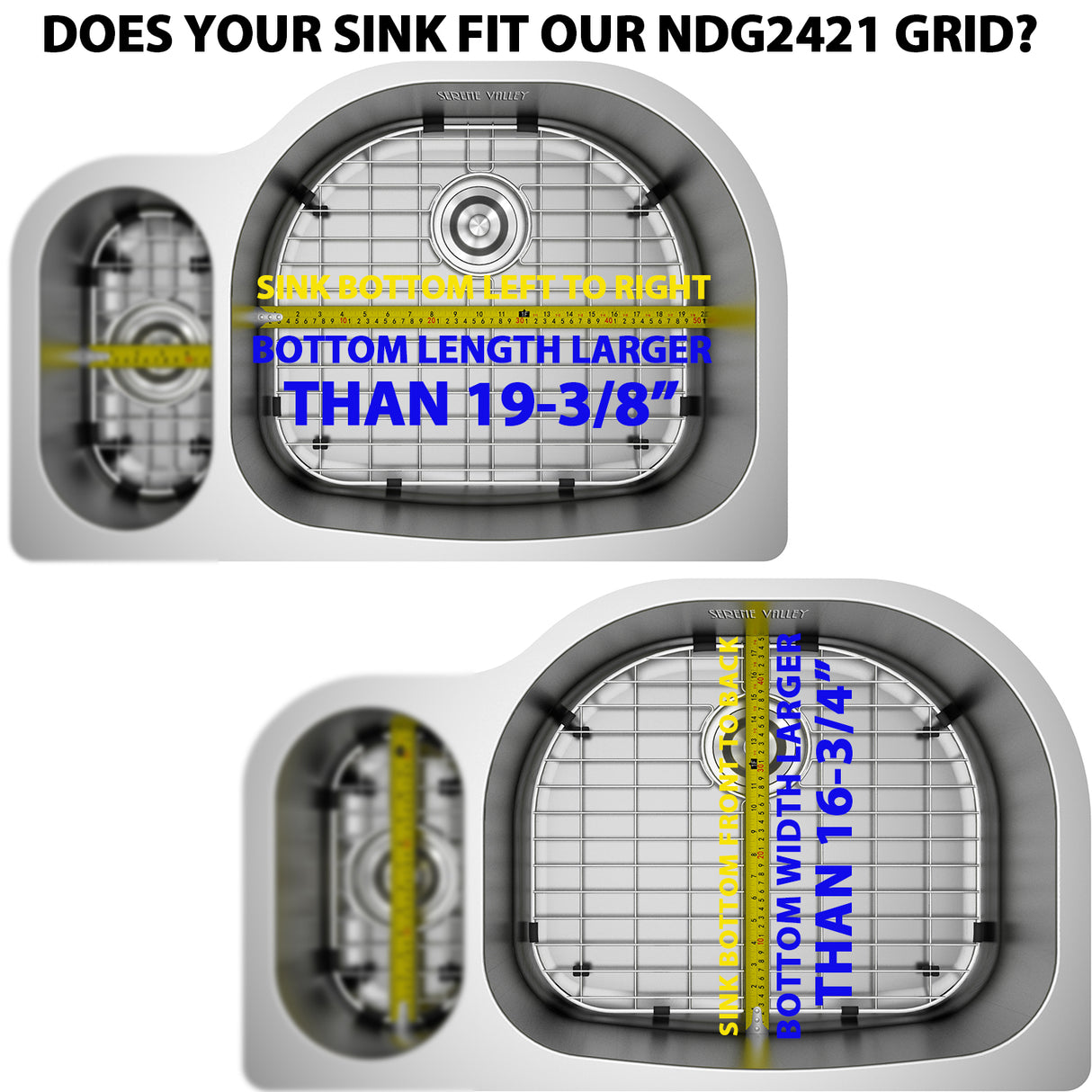 Sink Grid 19 x 17, NDG2421 dim 19 3/8" x 16 3/4"