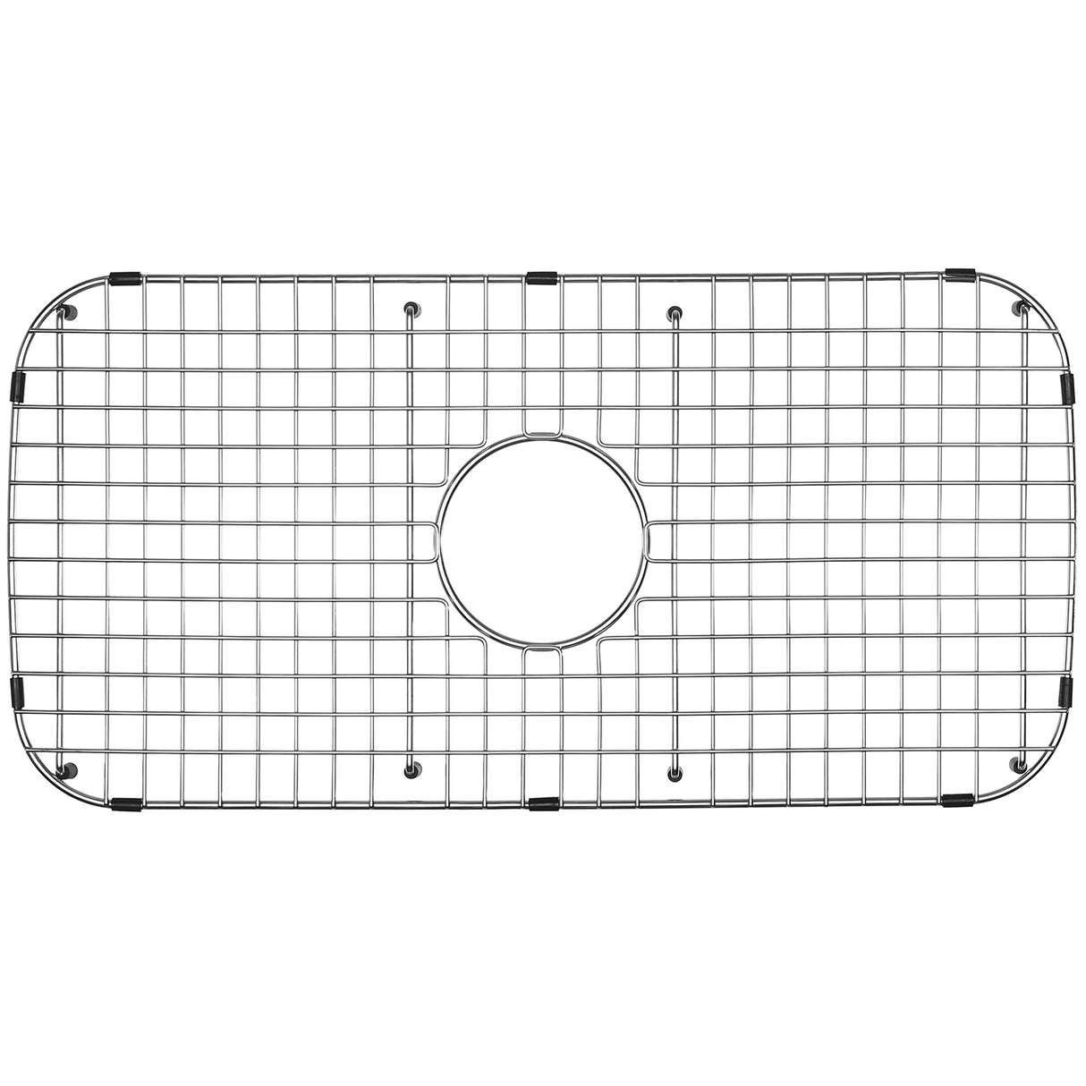 Serene Valley Sink Grid 26-13/16" x 13-3/8", Centered Drain with Corner Radius 3", NDG2613C