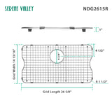 Serene Valley Sink Grid 26-5/8" x 14-13/16", Rear Drain with Corner Radius 1-1/2", NDG2615R