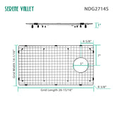 Sink Bottom Grid 26-15/16" X 14-1/16", Side Drain with Corner Radius 3/8",NDG2714S