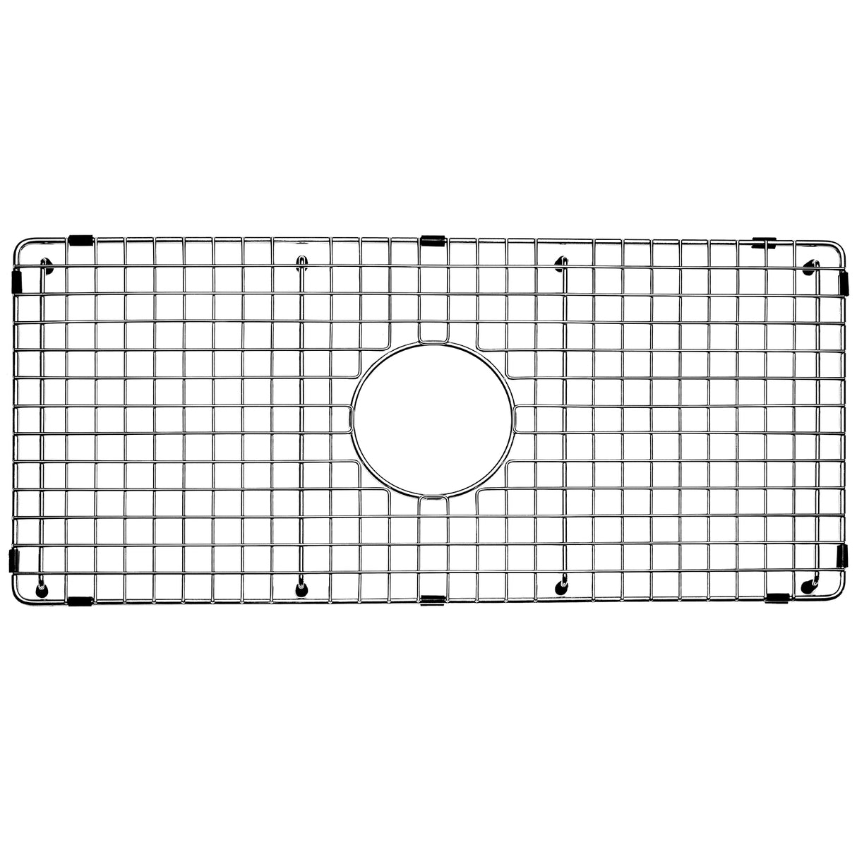 Sink Bottom Grid 27-1/4" X 12-9/16", Centered Drain with Corner Radius 3/8" NDG2813C