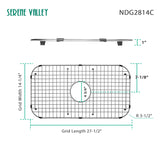 Serene Valley Sink Bottom Grid 27-1/2" x 14-1/4", Centered Drain with Corner Radius 3-1/2", NDG2814C