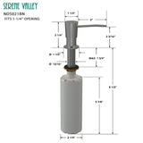 Kitchen Soap Dispenser NDS021BN, Solid Brass Construction with Refill-From-Top Capacity, Super Smooth and Durable Pump with Built-in Bottle