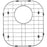 Sink Protector Grid 11-11/16" x 13-3/16", Rear Drain with Corner Radius 3-1/2" NLW1311R