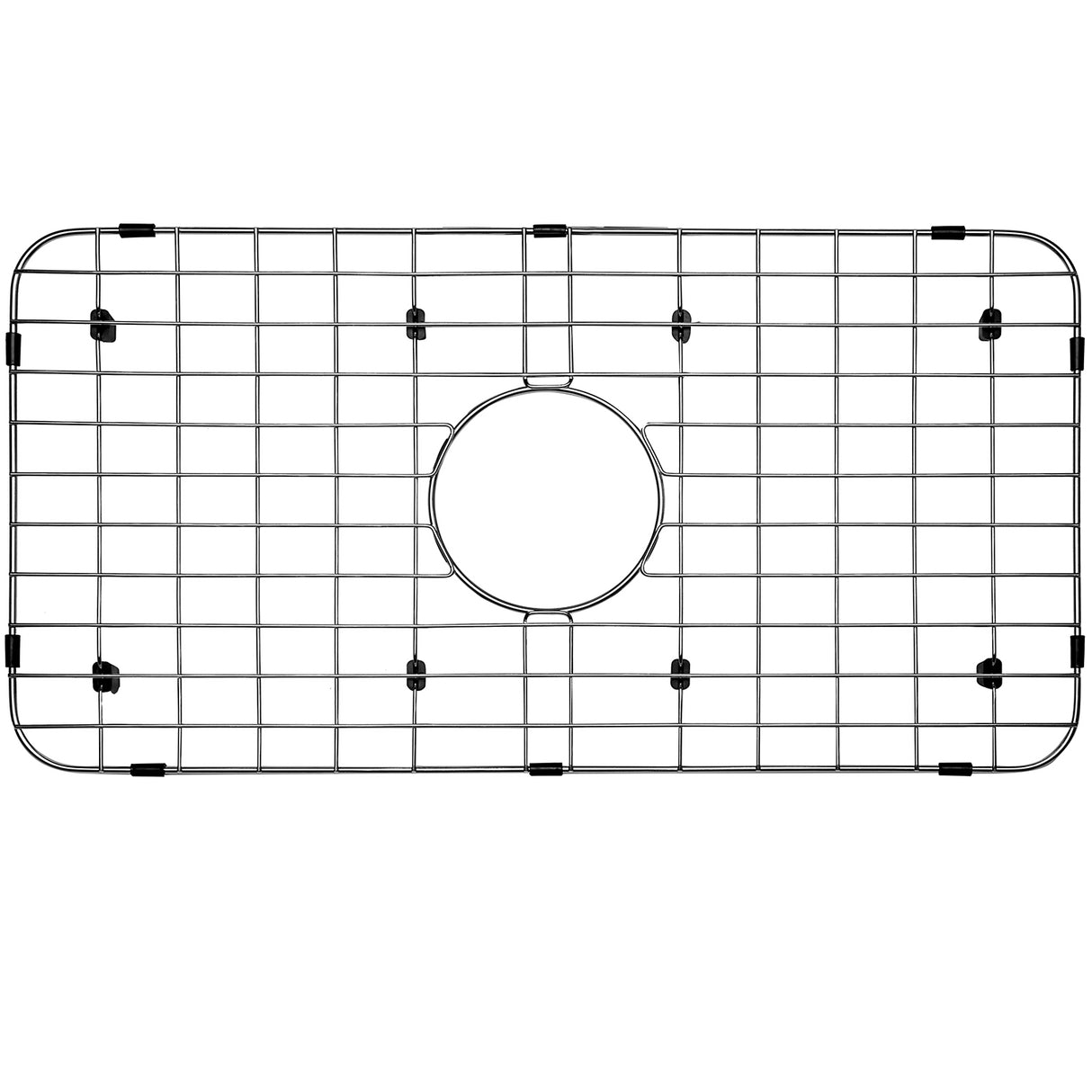 Sink Bottom Grid 24-1/8" x 12-5/8", Centered Drain with Corner Radius 1-1/2" NLW2412C