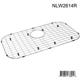 Sink Protector Grid 26-1/16" x 14-1/16", Rear Drain with Corner Radius 3-1/2" NLW2614R