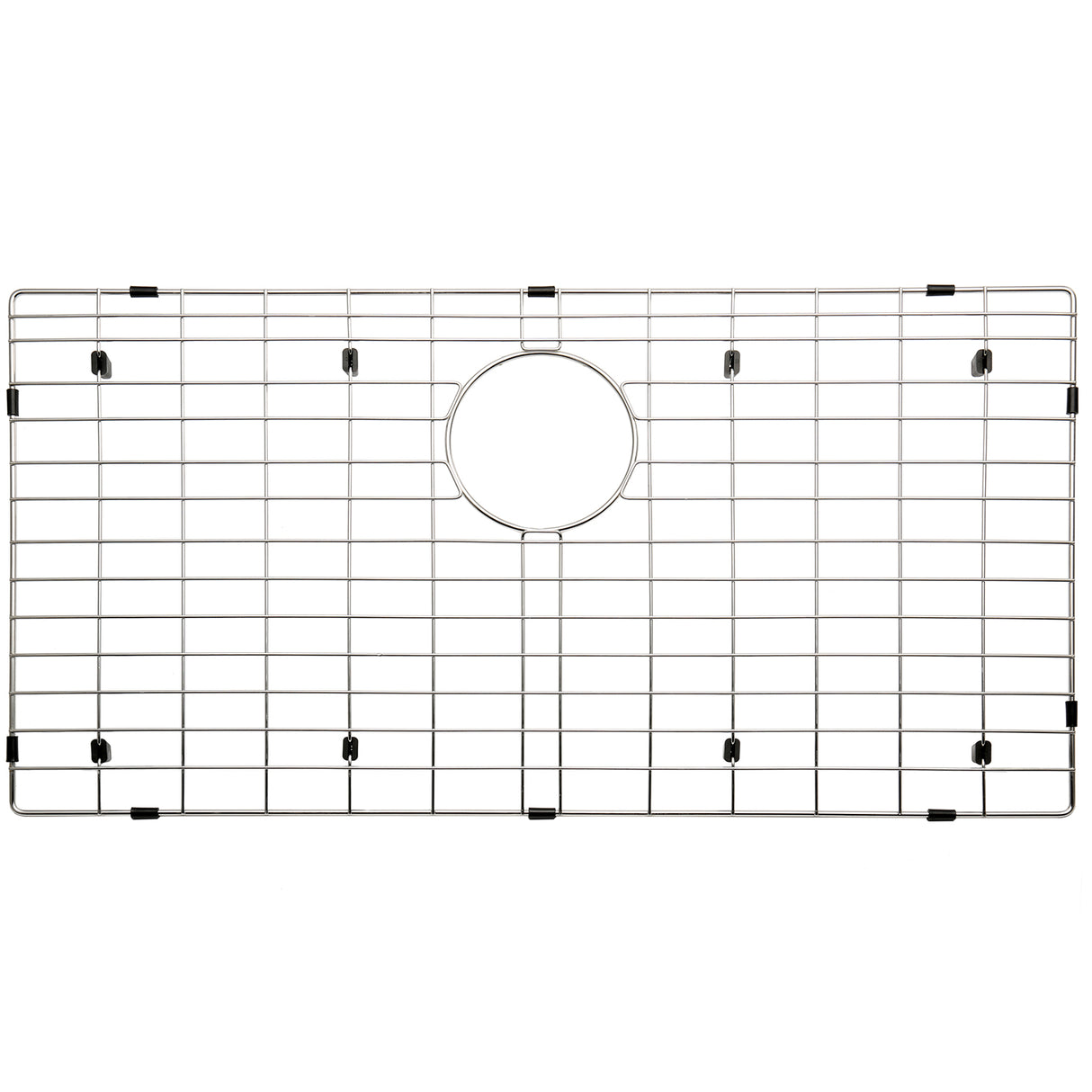 Serene Valley 29-1/2" x 16-1/2" Sink Bottom Grid, Rear Drain with Corner Radius 3/16", Sink Grids Stainless Steel NLW3017R