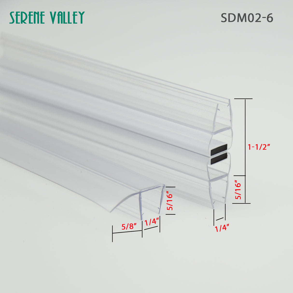 Serene Valley Sliding Shower Door Magnetic Strip Pair and Doorside Strip for 1/4" Glass, Strong Magnetic Force, 78" Magnetic Strip Pair Plus 78" Doorside Strip, 2pcs