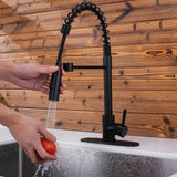 Pull-Out Sprayer Kitchen Faucet SNK310MB, Single Lever Handle, Matte Black MB Finish with cUPC/NSF/CEC Compliant Quality