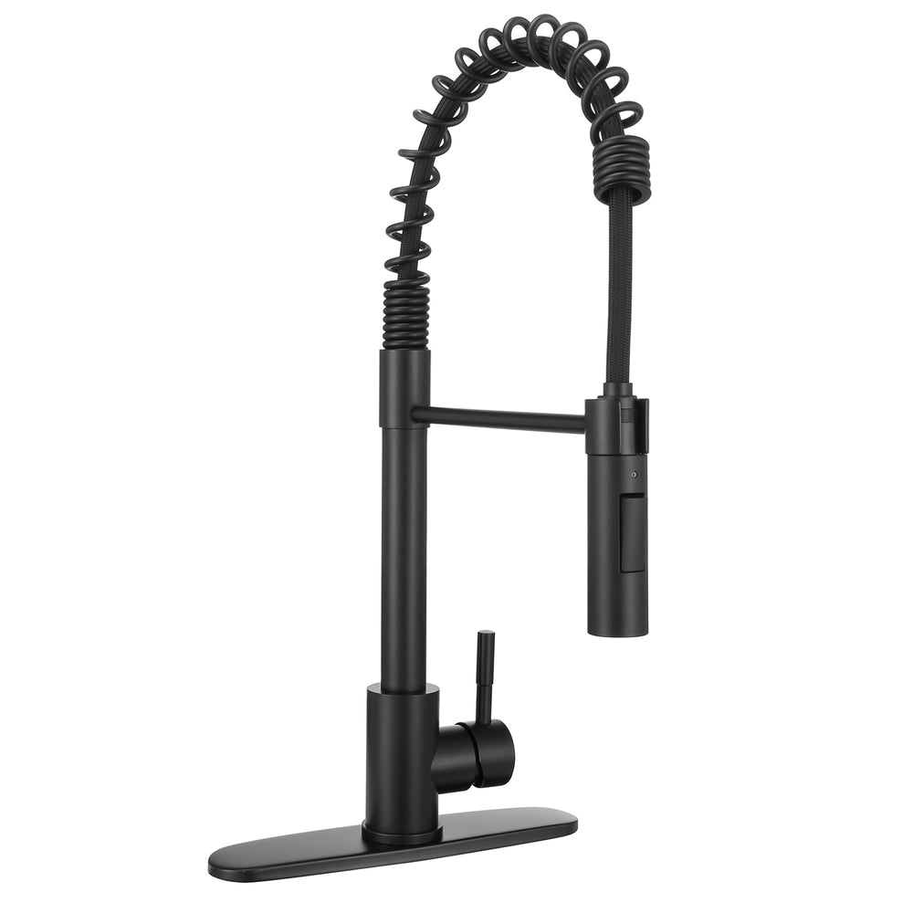 Pull-Out Sprayer Kitchen Faucet SNK310MB, Single Lever Handle, Matte Black MB Finish with cUPC/NSF/CEC Compliant Quality