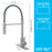 Pull-Out Sprayer Kitchen Faucet SNK310ST, Single Lever Handle, Stainless Steel ST Finish with cUPC/NSF/CEC Compliant Quality