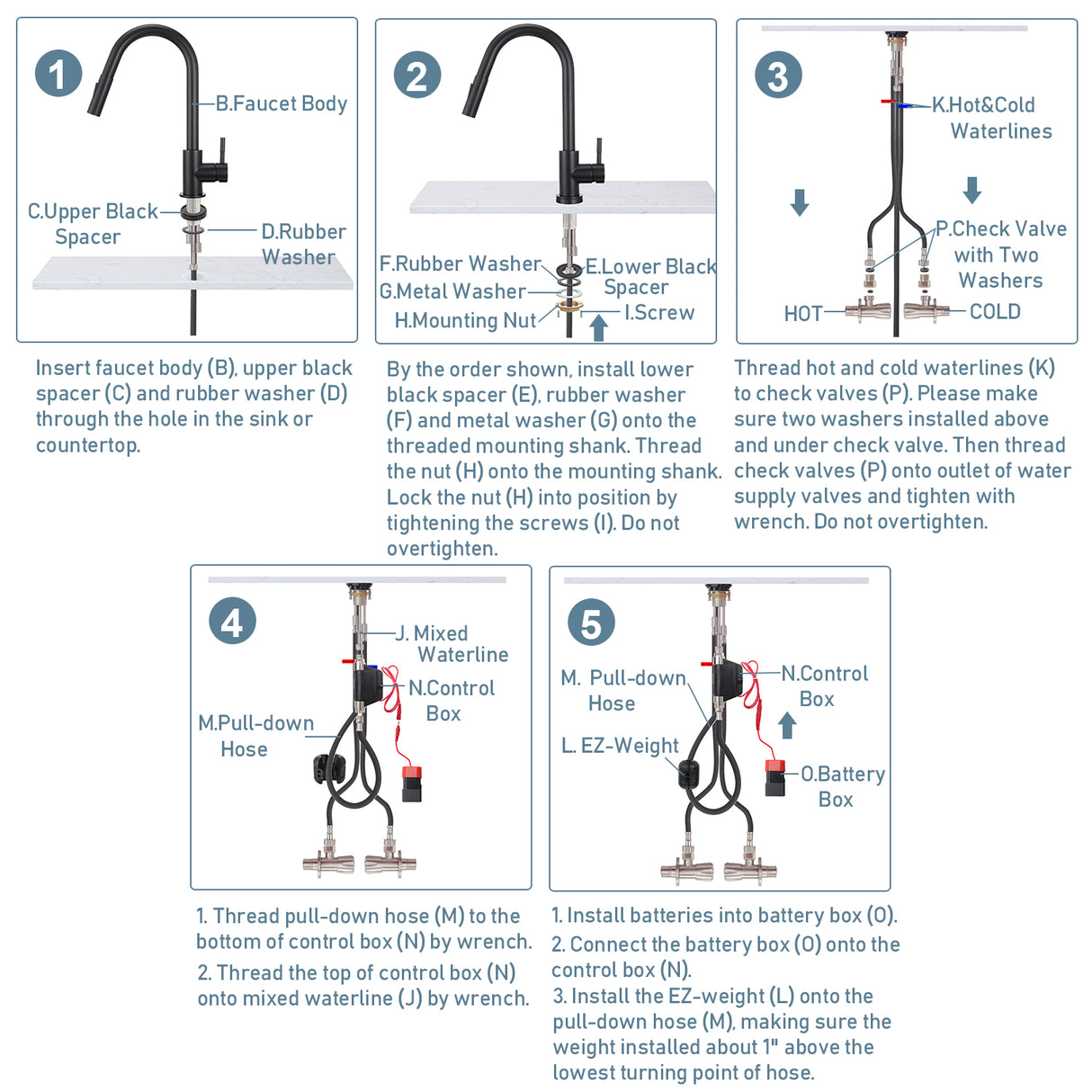 Touch Sensor with Pull-Down Sprayer Kitchen Faucet STK211MB, Single Lever Handle with Deck Plate, Matte Black MB Finish