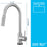 Touch Sensor with Pull-Down Sprayer Kitchen Faucet STK211ST, Single Lever Handle with Deck Plate, Stainless Steel ST Finish