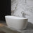 Serene Valley Freestanding Bathtub SVFBT8007-6732, Made of Pure Solid Surface Material with Drain, 67" L x 31.5" W Matte White, Hand Polished and Easy Maintenace