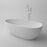 Serene Valley Freestanding Bathtub SVFBT8003-6332, Made of Pure Solid Surface Material with Drain, 63" L x 31.5" W Matte White, Hand Polished and Easy Maintenace