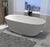 Serene Valley Freestanding Bathtub SVFBT8005-6332, Made of Pure Solid Surface Material with Drain, 63" L x 31.5" W Matte White, Hand Polished and Easy Maintenace