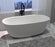 Serene Valley Freestanding Bathtub SVFBT8005-6734, Made of Pure Solid Surface Material with Drain, 67" L x 33.5" W Matte White, Hand Polished and Easy Maintenace