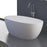 Serene Valley Freestanding Bathtub SVFBT8002-6331, Made of Pure Solid Surface Material with Drain, 63" L x 30.7" W Matte White, Hand Polished and Easy Maintenace