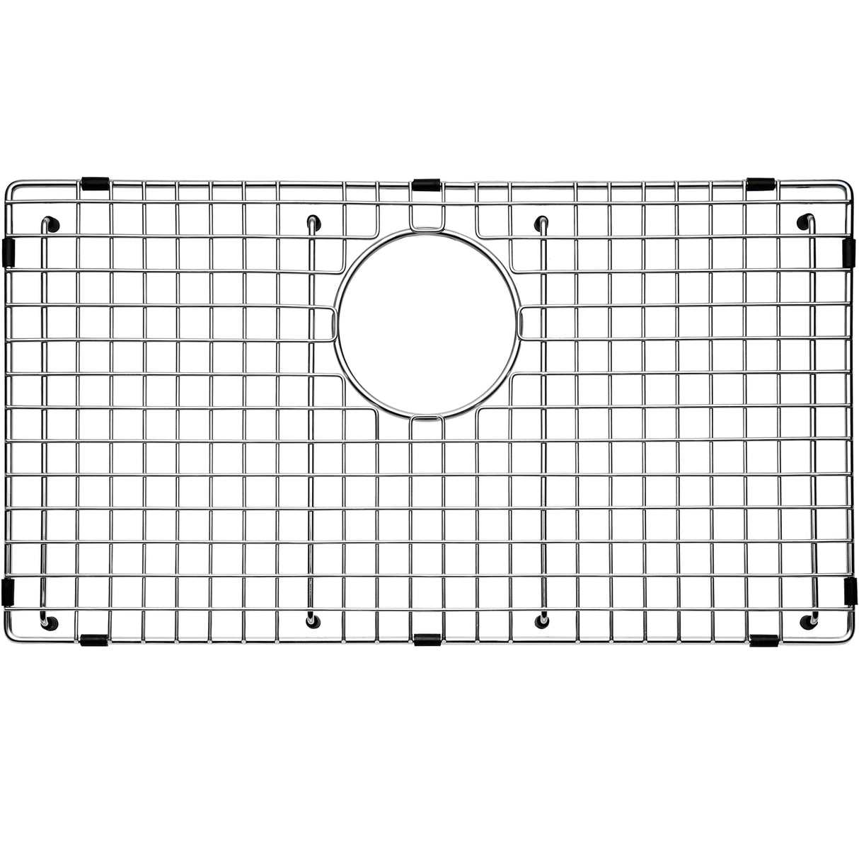 Serene Valley Sink Bottom Grid 26" X 13", Rear Drain with Corner Radius 3/8", Sink Protector SVH2613R