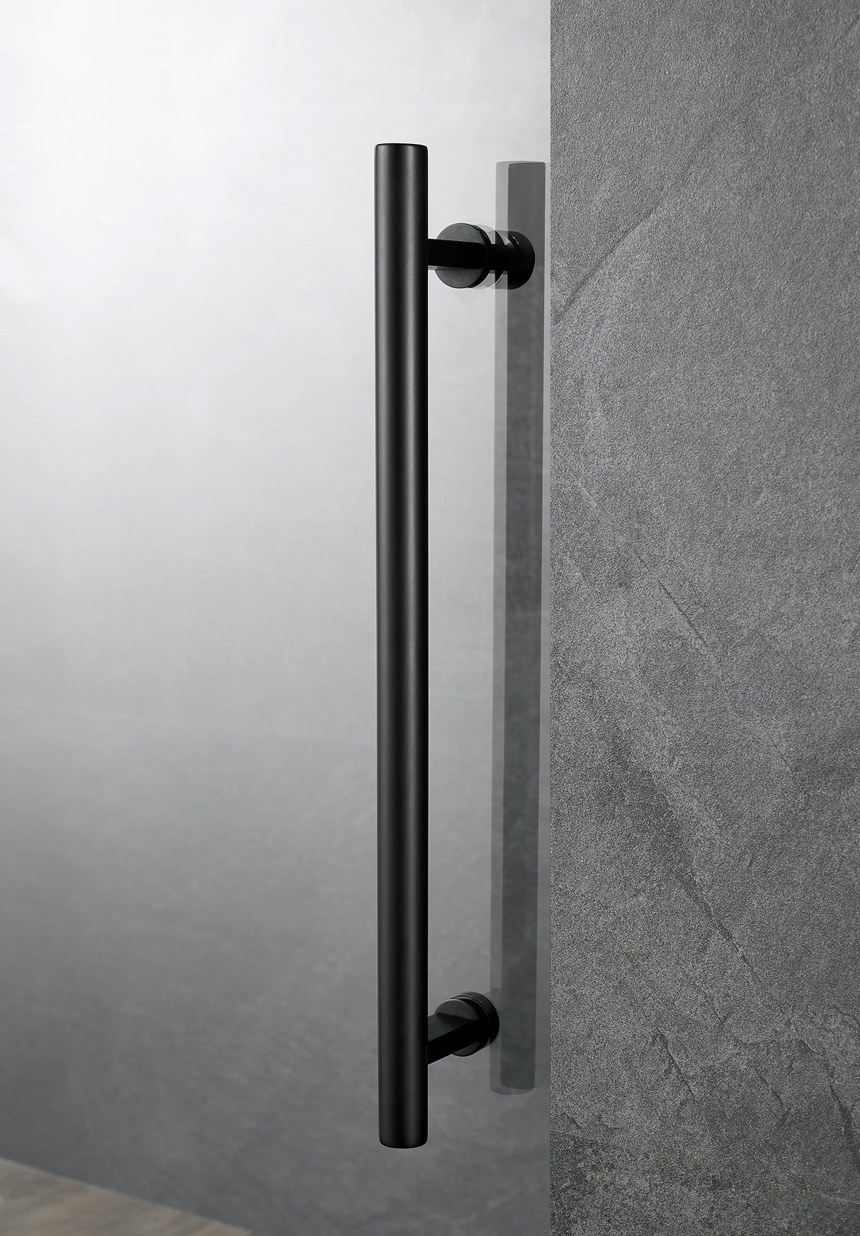 Serene Valley SVSD5001-6066MB Big Roller Frameless Sliding Shower Door - Superclear 3/8" Tempered Glass - 304 Stainless Steel Hardware in Matte Black 56"- 60"W x 66"H